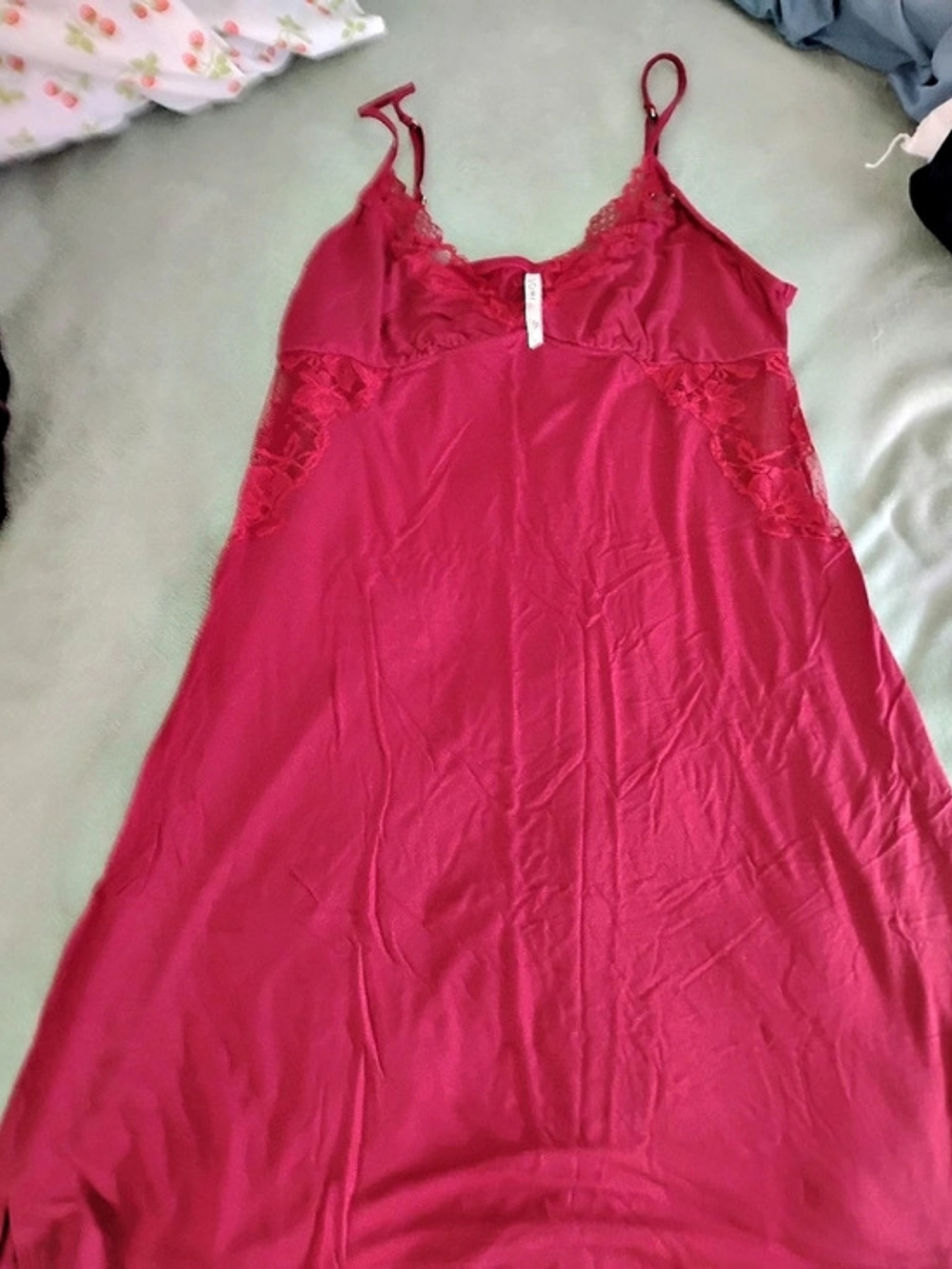 Soma Cool Nights Lace Trim Chemise Lace Trim Chemise in Pink Size Medium Like